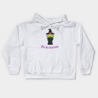 give me your candy for the halloween lovers Kids Hoodie